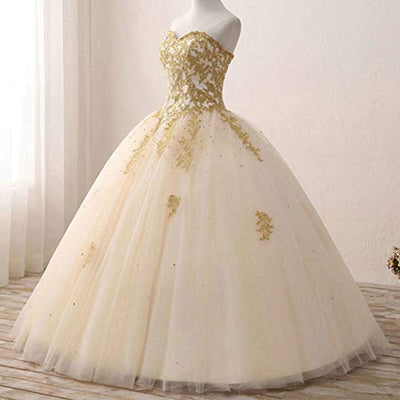 Zorayi Damen Elegante Liebsten Lang Tüll Formellen Abendkleid Ballkleid Hochzeitskleider Weiß Größe 38