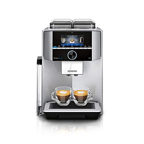 Siemens Kaffeevollautomat EQ.9 plus connect s700 TI9578X1DE, App-Steuerung, Barista-Modus, 6 Temperatureinstellungen, Premiummahlwerk, aromaIntense, automatische Dampfreinigung, 1500 W, edelstahl