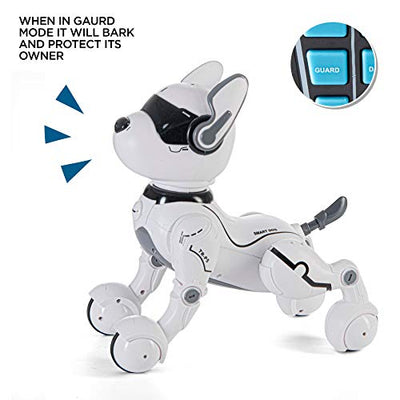 Top Race Ferngesteuertes Roboterhund mit Licht und Sound, Interaktives Hundespielzeug, Ferngesteuerter Welpen Roboter tanzt intelligent zum Beat, elektronisches Haustier für Kinder von 3,4,5,6,7,8,9