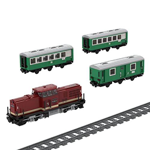 Likecom Technik Dampflokomotive Kopf Modell Bausteine, 2.4Ghz RC Zug mit Motor und Ladbar Zugkabine, 2733 Teile Lokomotive Bausatz Klemmbausteine, Kompatibel mit Lego Technic