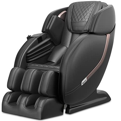 Real Relax Massagesessel, SL Track Schwerelosigkeit Massagesessel Ganzkörpermassage mit Wärmefunktion Bluetooth, PS3000 Schwarz