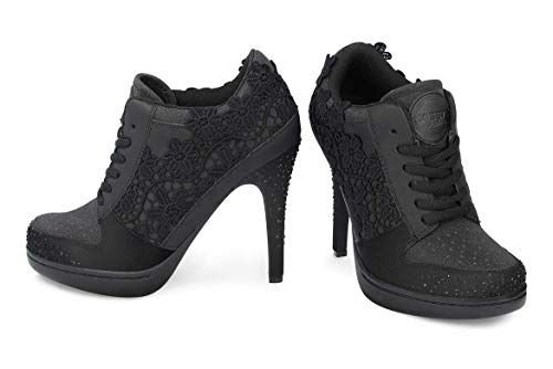 MISSY ROCKZ Yes I Rockz Sparkling Black, Größe:EU 42 / UK 9 / US 11, Absatz:10.5 cm