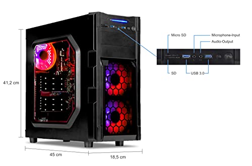 Ankermann Gaming Business V2 | Intel Core i7-10700F | NVIDIA GeForce RTX 3060 12GB | 32GB RAM | 1000GB NVMe M.2 SSD | Rabbit RGB Case | 600W be Quiet! | Win 11 | WLAN | LibreOffice