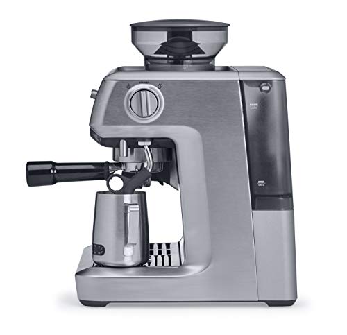 Sage Appliances Barista Express Espressomaschine und Kaffeemaschine mit Milchaufschäumer, Siebträgermaschine, SES875, Gebürsteter Edelstahl