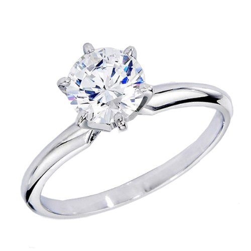 Damen Ring IGI Zertifizierte 1.57 Karat 14 Karat Weißgold Rund Diamant Damen Verlobungsring Solitaire Ring