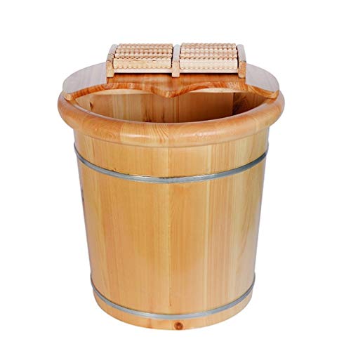 Holz Fußwanne，Massage Fußbadekübel，Fußmassage Sauna Kübel，Weihnachtsgeschenk，Haushalt Saunaeimer Set (Color : B)