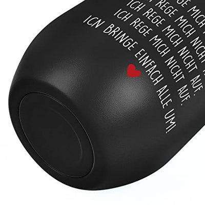 Livole Lustige Geschenke für Männer, Frauen, Kollegen, Weihnachtsgeschenke für Männer, Tasse mit Spruch Ich Rege Mich Nicht Auf, 350ml Thermobecher Kaffee to go, Vakuum Camping Becher mit Stroh, 12oz