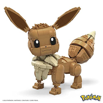 MEGA Construx GMD34 - Pokémon Jumbo Evoli (30cm), Bauset mit beweglicher Figur, Spielzeug ab 10 Jahren