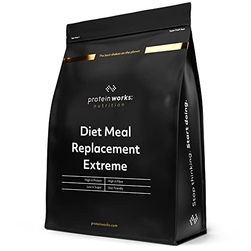 THE PROTEIN WORKS Diät-Ersatzmahlzeit Extreme | Vollwertige Mahlzeit, Immunsystem stärkende Vitamine, gesund, preiswert, nur Wasser hinzufügen | Erdbeer Sahne, 1kg