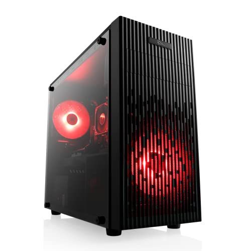 CSL Gaming PC mit Windows 11 Home, AMD Ryzen 5 5500 6x3600 MHz, 500 GB M.2 SSD, 16 GB DDR4-RAM, Radeon RX 6500 XT, MSI Mainboard, HDMI, DisplayPort, USB 3.2, WLAN USB-Stick, D10114H