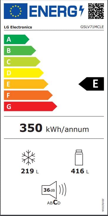 LG Electronics GSLV71MCLE Side-by-Side mit EIS-, Crushed Ice- und Wasserspender | 635 Liter Kapazität | Interner Wassertank 4L | Matt Black Steel