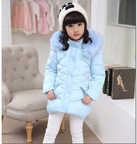 FULUOYIN Mädchen Winterjacke mit Fellkapuze 1 Farbe Einer Jacke Outerwear Verdichte Kinderjacke Wintermantel