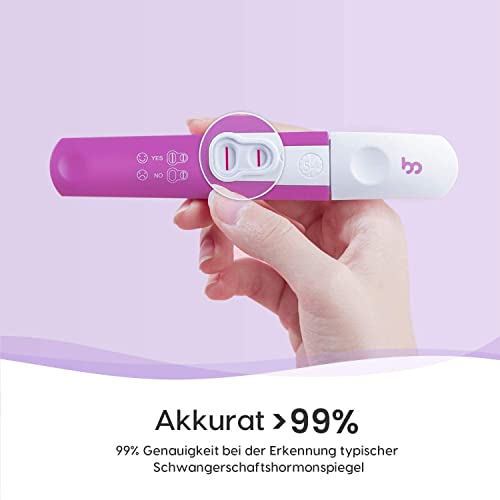 Femometer Schwangerschaftstest Frühtest 3er Pack mit HCG Teststreifen 12.5miu/ml, über 99% Genauigkeit, 2 Groß Wasserdicht Ergebnisfenster