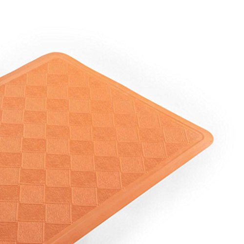 Hotel Badezimmer Duschauflage orange Kunststoff Material grün Gummi Muster rechteckig Anti-Rutsch Umweltschutz 57 * 36cm Pedal Pad WC Bad Dusche Matte Tür Matte Bad Zubehör Badematte