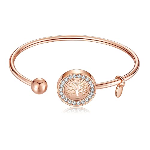 SIUMAL Armband Damen-Silber Rose Gold Baum des Lebens Armbänder Damen Schmuck