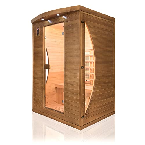 France Sauna - SN-SPECTRA03R - Infrarot-Sauna Spectra - Dual Healthy Technologie - Stereo-Audio Radio - Chromotherapie 7 Farben - 2 Sitzer