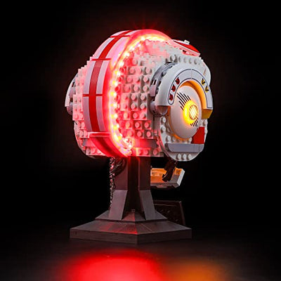 BRIKSMAX Led Beleuchtungsset für Lego Star Wars Helm von Luke Skywalker(Rot Fünf) - Compatible with Lego 75327 Bausteinen Modell - Ohne Lego Set