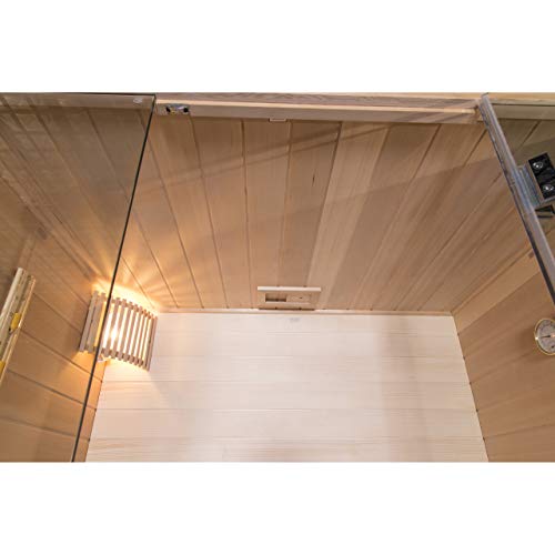 Wellis Igneus Hemlock finnische Sauna 150x105x190cm Komplett-Set inkl. Saunaofen Saunazubehör