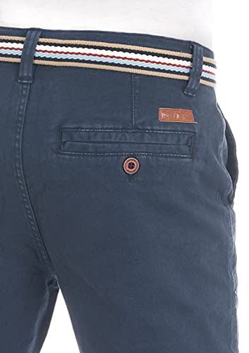 riverso Herren Chino Shorts RIVKlaas Regular Fit Gürtel Bermuda Kurze Hose Sommer Short 98% Baumwolle Blau w33, Größe:W 33, Farbe:Dark Blue (19400)