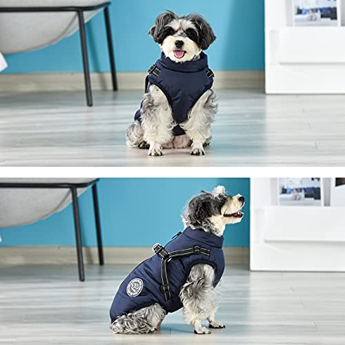 Savlot Hundejacke Winterweste Jacken Hundemantel Hundepullover Haustier Skifahren Kostüm Ärmellose Baumwolle Gepolsterte Weste Mit Brustgurt Gurt