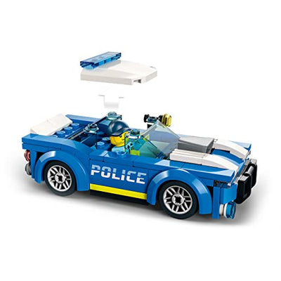 LEGO 60312 City Polizeiauto, Polizei-Spielzeug ab 5 Jahren, Geschenk für Kinder mit Polizisten-Minifigur, Abenteuer-Serie, kreatives Kinderspielzeug für Jungen und Mädchen