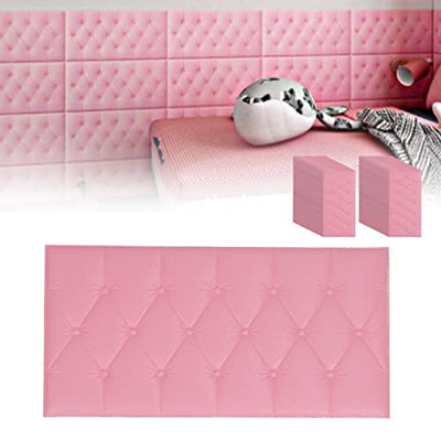 130 Blatt Moderne Wandverkleidung Selbstklebend, Wandpaneele, Dreidimensionale Wandplatten, Schaum für Schönheitssalon Home Decoration Selbstklebende Tapete 11 inx24 in(Rosa)