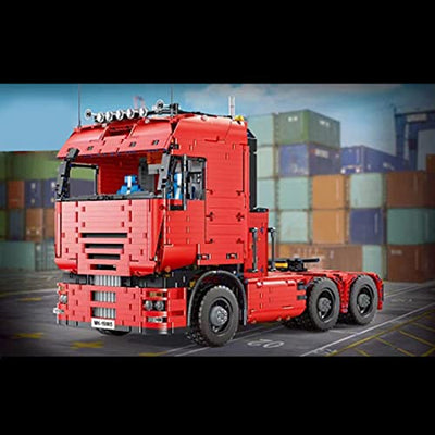 HYZH Technik Bausteine Truck Bausatz, 19005, 4825 Klemmbausteine 2.4Ghz/APP Technik Ferngesteuert LKW mit Akku/Empfänger und 7 Motoren, Kompatibel mit Lego Technic