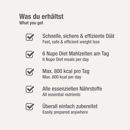 Nupo Diet Shake Caffe Latte – Premium Diät-Shake zum Abnehmen I Kompletter Mahlzeitersatz zum Abnehmen I 30 Portionen I Very low calorie diet, glutenfrei, GMO frei