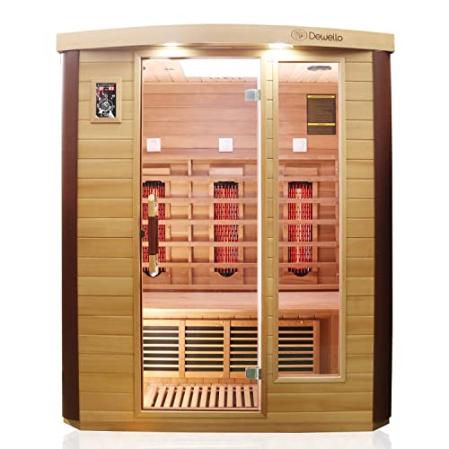 Luxus LED Infrarotsauna 160x110cm Infrarotkabine Sauna Wärmekabine Vollspektrum