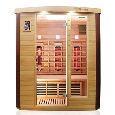 Luxus LED Infrarotsauna 160x110cm Infrarotkabine Sauna Wärmekabine Vollspektrum