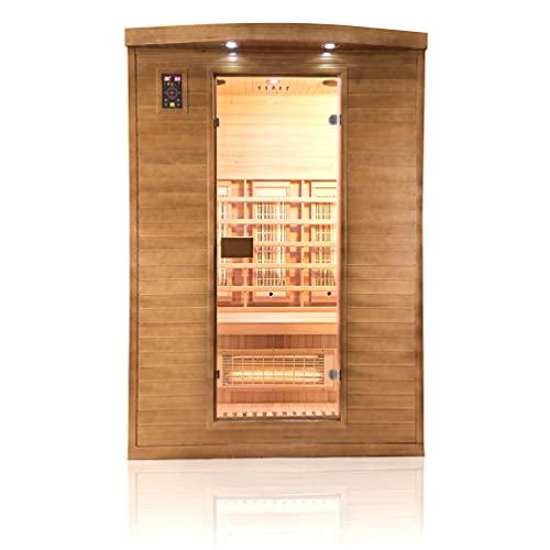 France Sauna - SN-SPECTRA03R - Infrarot-Sauna Spectra - Dual Healthy Technologie - Stereo-Audio Radio - Chromotherapie 7 Farben - 2 Sitzer