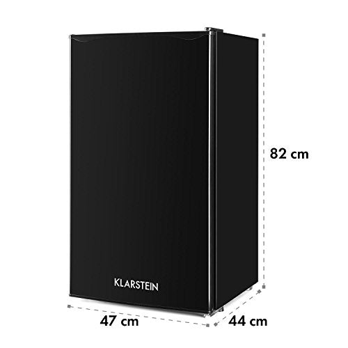 Klarstein MKS-6 Mini-Kühlschrank mit 66 Liter Volumen und 83 Watt, Sleek Edition, freistehend, 3 Temperaturstufen 5 bis 15 °C, 33 db, Innenbeleuchtung, Regaleinschübe, Seitenfächer, weiß