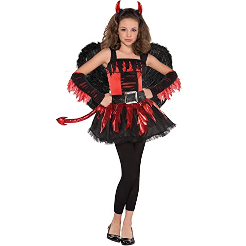 Singtis Schwarz Flügel, Engel Kostüm Damen, Flügel Schwarz und Heiligenschein, Teufel Kostüm Damen, Schwarze Flügel Groß, Wings Costume für Kostümparty Halloween Verkleidung, + 1x Teufelshörner