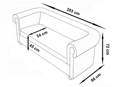 Küchen-Preisbombe Edles Chesterfield Sofa 3 Sitzer in Kunstleder Vintage braun Couch Polstersofa