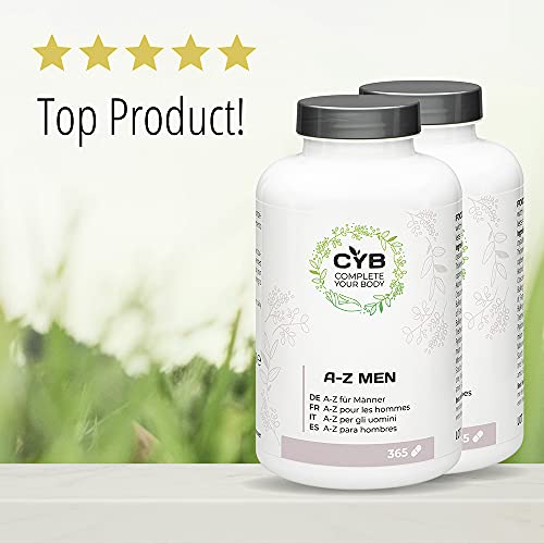 CYB A-Z Vitamine und Mineralien für Männer – Mit Magnesium, Zink, Selen und mehr – 1 x 365 Tabletten