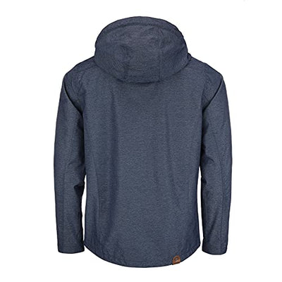 DryFashion Herren Funktionsjacke Husum - Outdoor Jacke Herren Reißverschluss Jacke Atmungsaktiv Winddicht Wasserdicht in Navy Melange Größe 4XL