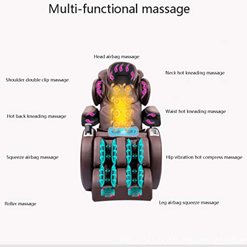 MD-6 Massagesessel, Ganzkörper-Relaxsessel, Massagestuhl Wärmesessel Multifunktions-Ganzkörper-Relaxsessel Rückenmassagegerät Kneten,Reduzieren Sie die von Körperschmerzen