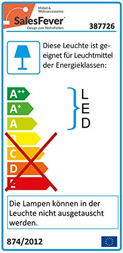 SalesFever Boxspringbett mit LED-Beleuchtung weiß grau inkl. Topper Arjona 180x200 cm