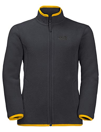 Jack Wolfskin B ICELAND 3IN1 JKT, wasser- und winddichte Outdoor Jacke, Winterjacke für Jungen mit warmer Fleece-Innenjacke, robuste Regenjacke für Jungen mit Reflektoren,phantom,140