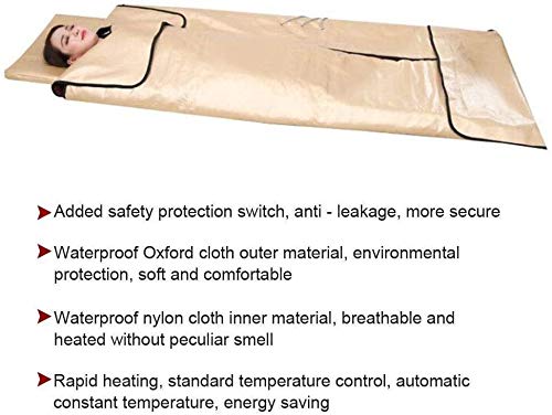 Portable Personal Sauna Tent Far Infrared Sauna Blanket Portable 360 Degree Heated Sauna Blanket for Body Shaper Weight Loss Professional Detox Therapy Anti Ageing Beauty