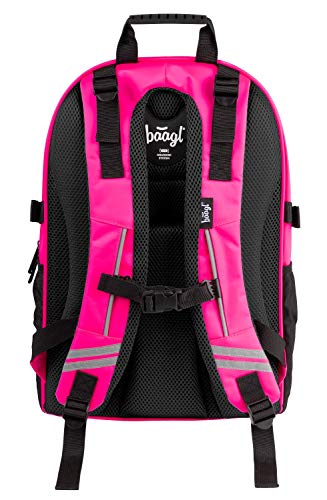 Schulrucksack Set Mädchen 3 Teilig, Schultasche ab 3. Klasse, Grundschule Ranzen mit Brustgurt, Ergonomischer Schulranzen (Skate Pink)