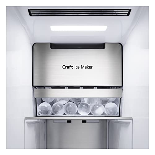 LG Electronics GSXV90MCDE Side-by-Side mit InstaView Door-in-Door | Craft Ice | Eis-, Crushed Ice- und Wasserspender | 635 Liter Kapazität | Festwasseranschluss | Schwarz