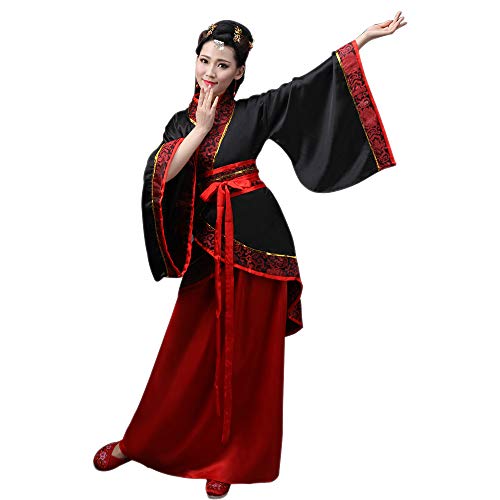 BOZEVON Damen Kleidung Tang Anzug - Altertümlich Chinesischen Stil Traditionellen Kostüm Hanfu Kleider - für Bühnenshow Performances Cosplay, Stil-1/XL