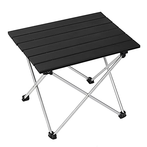 LIANTRAL Tragbarer Campingtisch, Leichter Klapptisch im Freien - Kleiner Kompakter Picknick-Aluminiumtisch mit Tragetasche für Camping, Picknick, Grillen, Wandern, Angeln