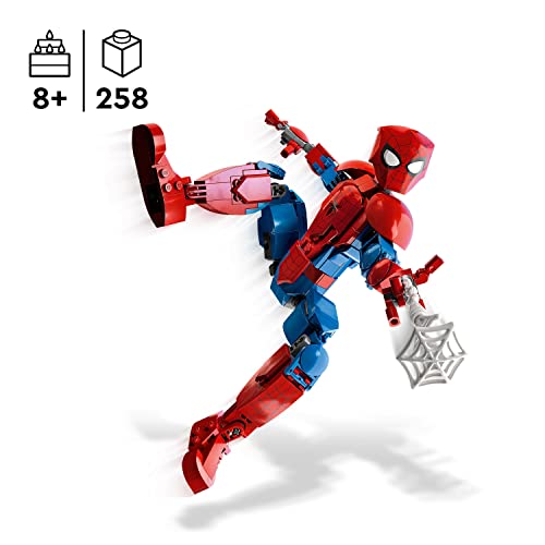 LEGO 76226 Marvel Spider-Man Figur, voll bewegliches Action-Spielzeug, sammelbares Superhelden Set, Spielzeug für Jungen und Mädchen