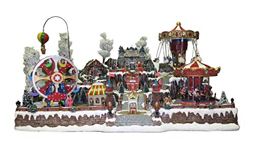 25 twentyfive Riesiges Weihnachtsdorf mit Kirmes, Bewegung, Lichtern, Musik (85 x 50 x 60 cm)