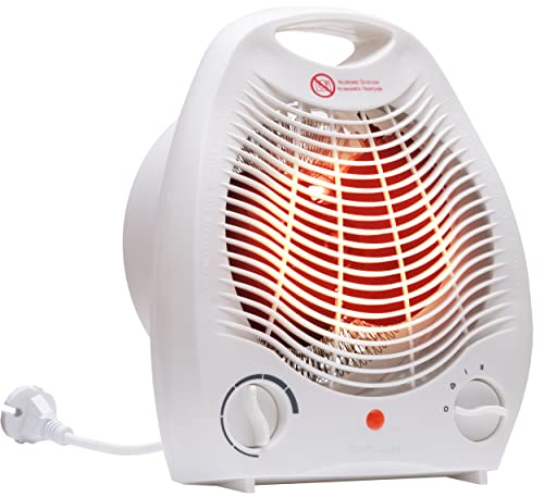 Heizlüfter & Ventilator 2000W Heizgerät FH1 Thermoventilator Elektroheizung Spiralheizkörper Heizspirale Elektroheizkörper weiß