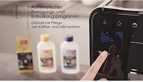 Melitta Caffeo Barista TS Smart F850-102, Kaffeevollautomat mit Milchbehälter, Smartphone-Steuerung mit Connect App, One Touch Funktion, Schwarz