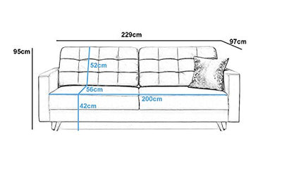 Schlafsofa Kippsofa Sofa mit Schlaffunktion Klappsofa Bettfunktion mit Bettkasten Couchgarnitur Couch Sofagarnitur - Carla (Grau)