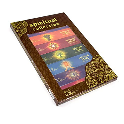 Natürliche Masala Räucherstäbchen im Geschenk-Set mit 8 Duftrichtungen. Premium Spiritual Collection Agarbathi aus Indien zu Meditation, Entspannung, Yoga